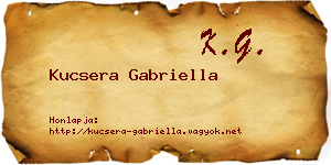 Kucsera Gabriella névjegykártya